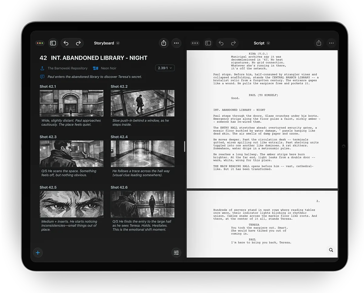 iPad split view collaboration