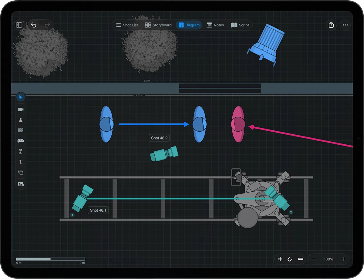 Camera diagram on iPad