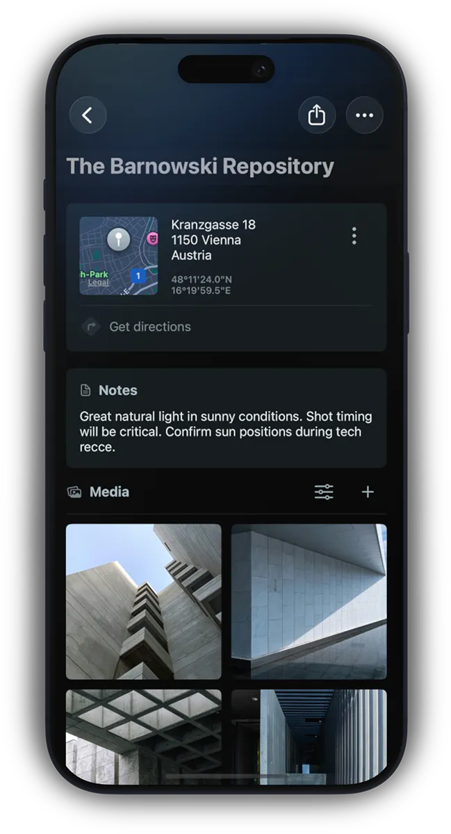 iPhone showing location